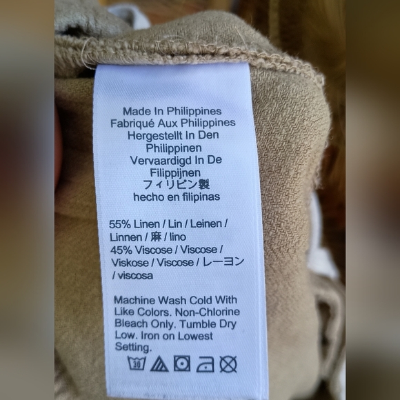 JCrew Two-Tone Linen Blend Cargo Pants_8 - Picture 11 of 11